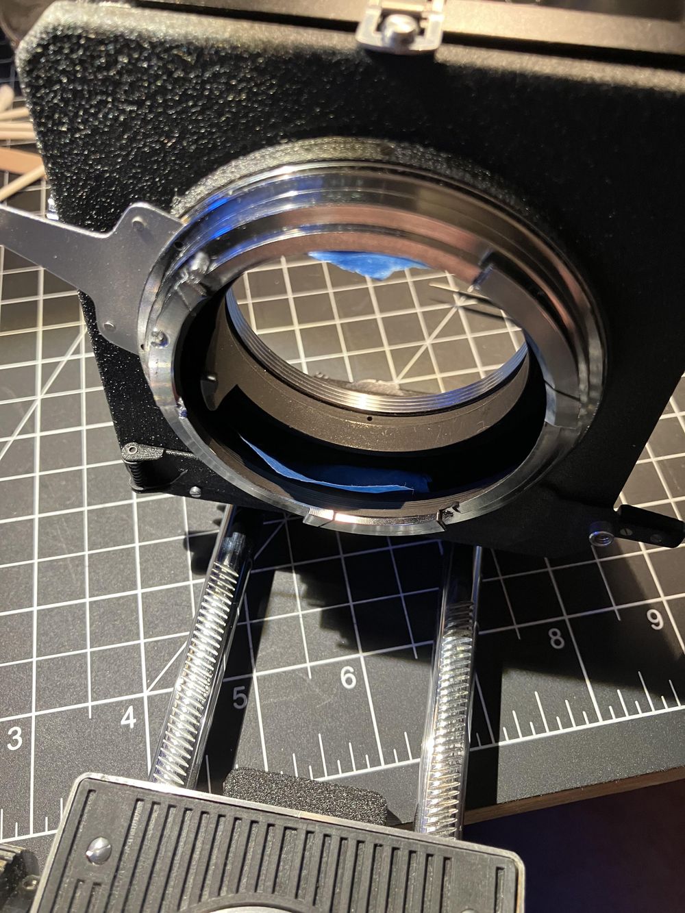 Bronica S2 bellows screw replacements and converting a S2 bellows to work with an EC