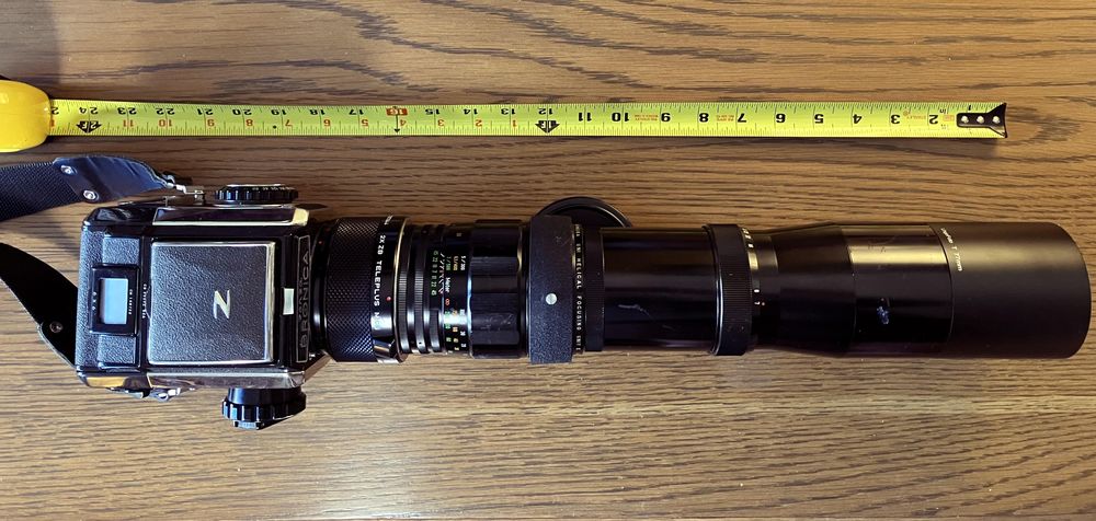 Bronica S2a Telephoto madness: the Komura 500mm f/7 (or with teleconverter, 1 meter f/14!)